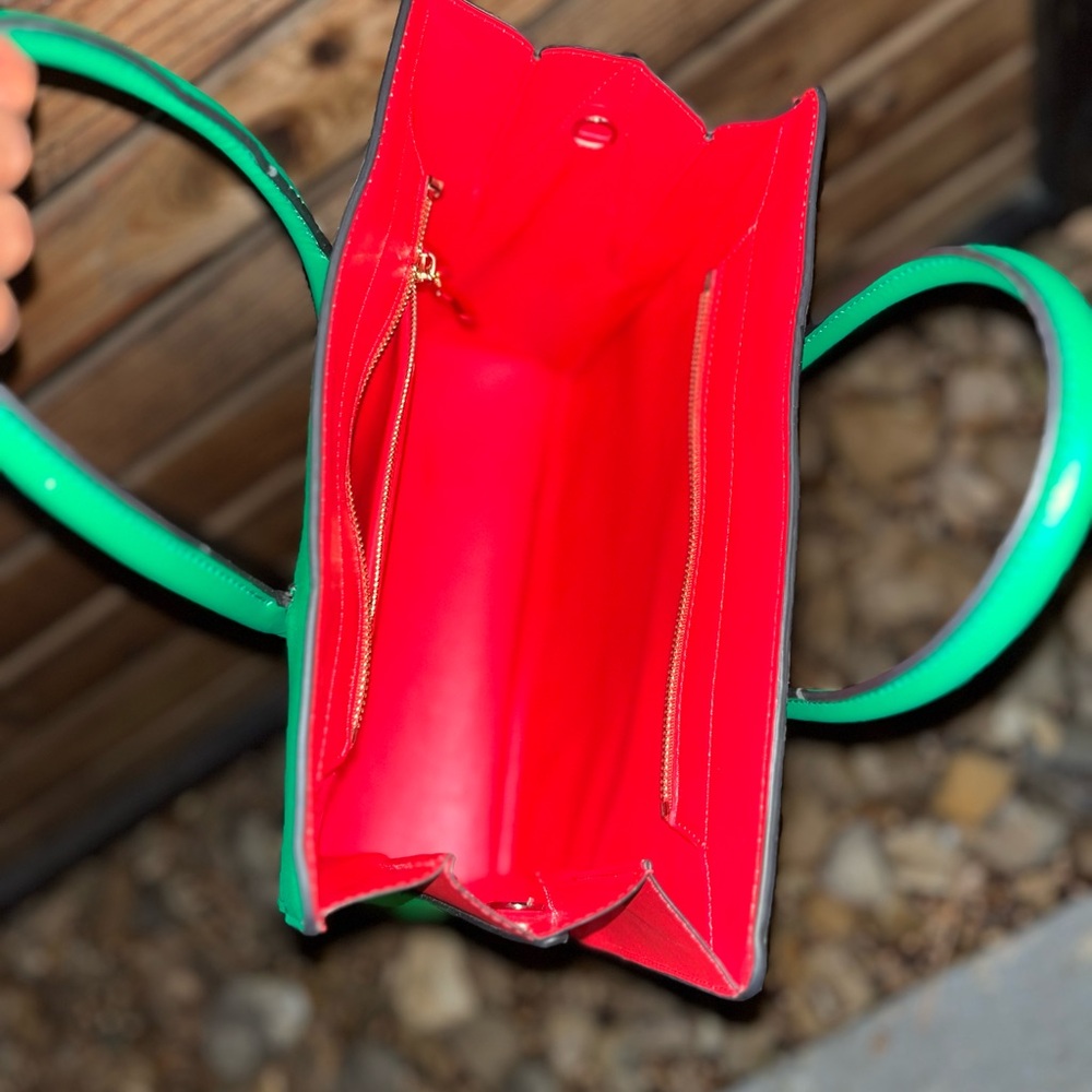 Green/Red or Purple/Red Studded Tote - Picture 6 of 15
